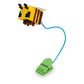 Minecraft Yellow Bee Battery-Powered Reading Light With Clip and Adjustable Arm | Night Light Mood Lamp For Books and Kindles, Home Decor Room Essentials | Video Game Gifts And Collectibles