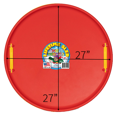 27" by 27" Measurement of Snow Saucer Snow Disk